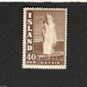 c1940 Iceland SCOTT #206 GEYSIR MH stamp