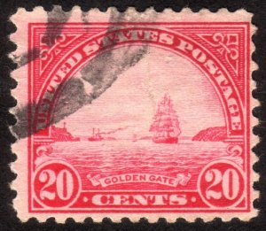 1923, US 20c, San Francisco Bay, Used, Sc 567