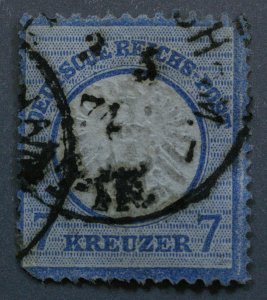 Germany #24 Used VG Good Bright Blue, Clean Place Cancel Date 2/3(?) 5 74