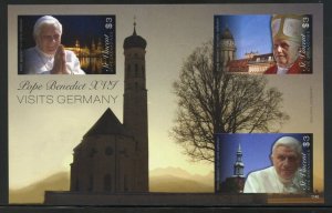 SPECIAL ST. VINCENT POPE BENEDICT XVI  VISITS GERMANYIMPERF SHEET & S/S  MINT NH