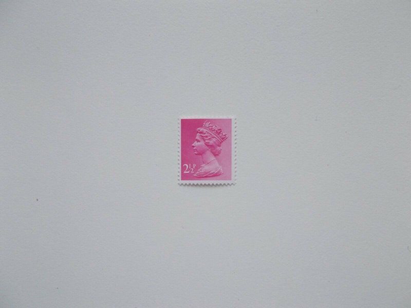 Specialised Machin 1971 2.5p FCP/PVA type 1c thin paper Missing Phos U/M Scarce