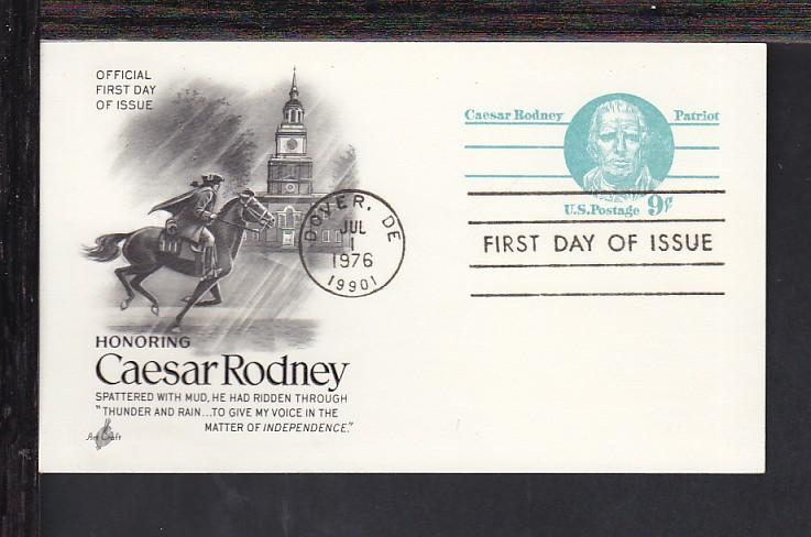 US UX70 Caeser Rodney 1976 Artcraft U/A FDC F886