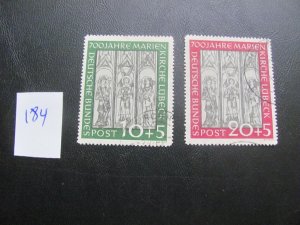 Germany 1951 USED   SC B316-317  XF $125 (184)