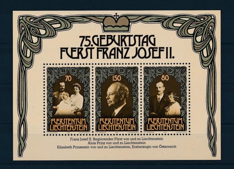 [22666] Liechtenstein 1981 Franz Jozef II Souvenir Sheet MNH