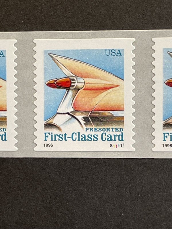 US PNC5 15c Auto Tailfin Presorted Card Stamp Sc# 2910 Plate S11111 MNH