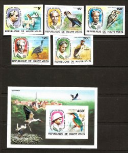 Burkina Faso Sc 368-9, C212-4, C15 NH Imperf. issue of 1995 - Birds - Schwitzer 