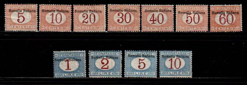 Somalia #J12-J22  Mint  Scott $833.50