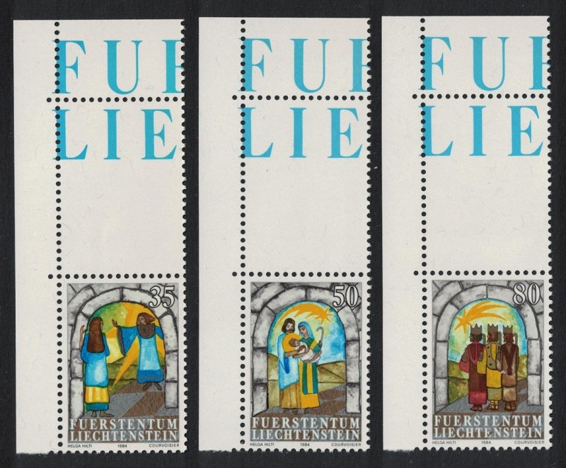 Liechtenstein Christmas 3v Corners 1984 MNH SG#858-860