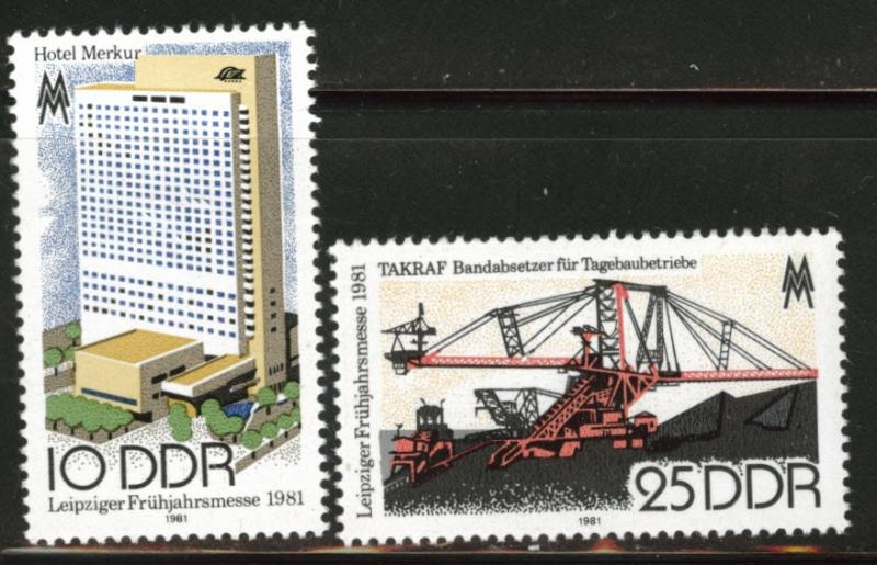 German DDR  Scott 2170-1 Leipzig set 1981 MNH** 