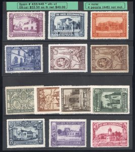 Spain Stamps # 433-448 MLH VF Scott Value $53.50
