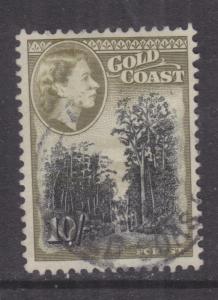 GOLD COAST, 1952 QE 10s., used.