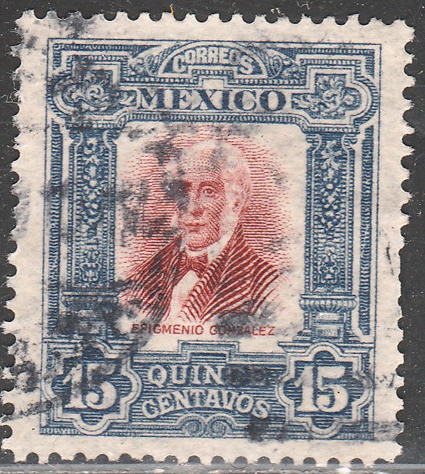 MEXICO 316, 15cs INDEPENDENCE CENTENNIAL 1910 COMMEM USED. VF. (223)
