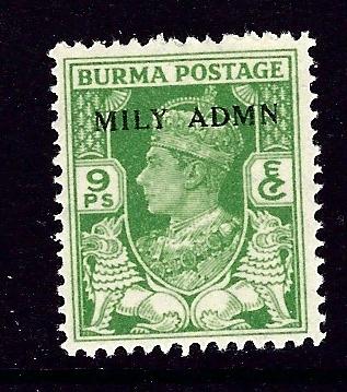 Burma 38 NH 1945 overprint issue