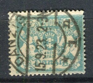 GERMANY DANZIG; 1923 early issue fine used 20000M. fair Postmark