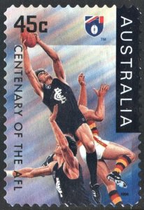 Australia SC#1511 45¢ Centenary of AFL: Carlton (1996) Used