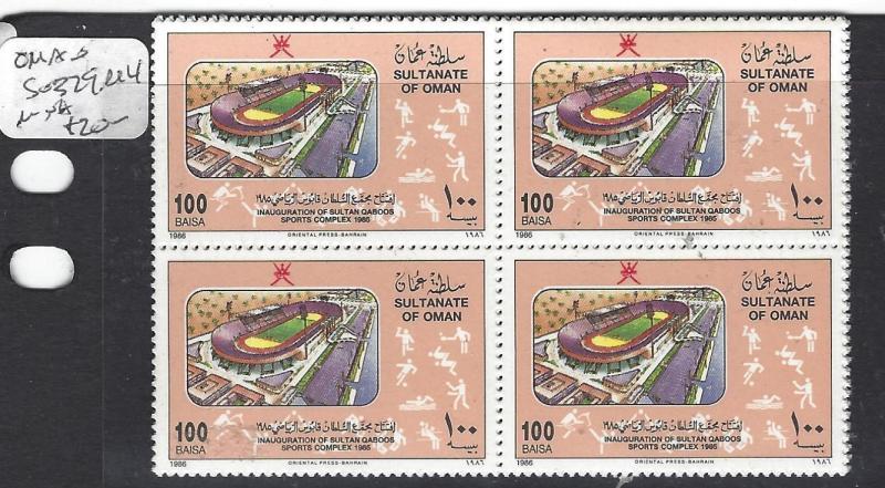 OMAN  (PP0509B)  SG   329  BL OF 4  MNH