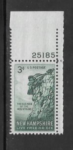 1068 MNH Plate # Single