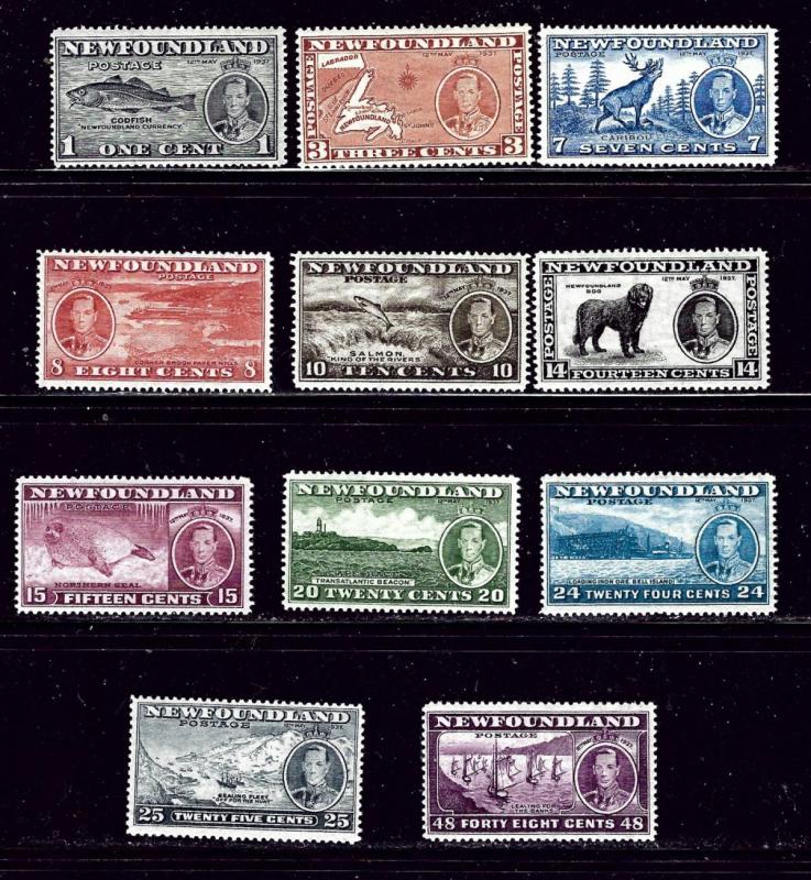 Newfoundland 233-43 MNH 1937 set