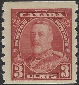 Canada Scott #230 Mint Hinged King George Vertical Perf Coil Stamp