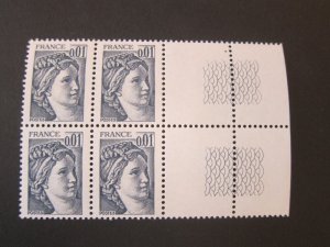 France 1977 Sc 1560 BLK(4) MNH