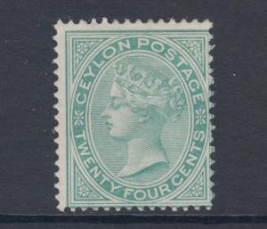 Ceylon SG 127, Sc 68 MLH. 1872 24c green QV, small HR, sound, fresh