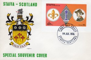 Staffa 1976 (Scotland) CHESS/SCOUTS S/S  IMPERFORATED  FDC