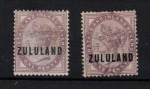 Zululand QV 1888 1d purple SG2 mint MH & fine used WS33755