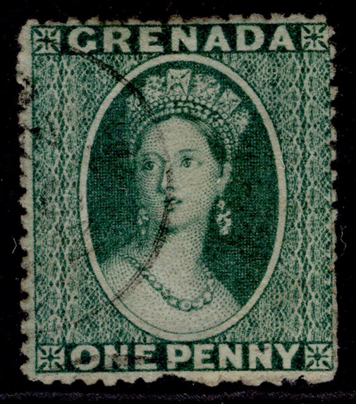 GRENADA QV SG16, 1d green, USED. Cat £55.
