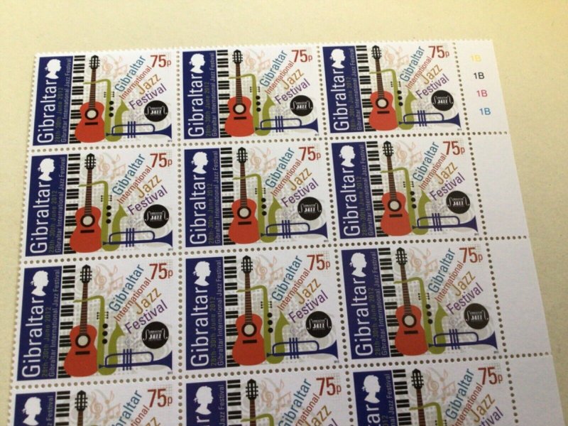 Gibraltar 2012 International Jazz Festival mint never hinged  stamps  A14073