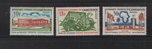 Cameroon  #398-400  (1964 Tropics Cup set) VFMNH CV $2.10