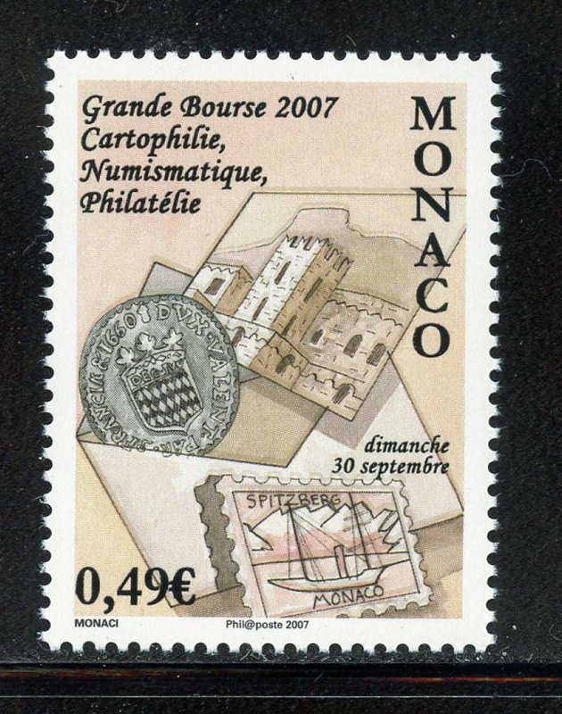 Monaco 2467 MNH,  Paper, Coins & Stamps Grand Bourse Issue from 2007.
