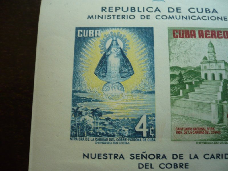 Stamps - Cuba - Scott# C149a - Mint Hinged Souvenir Sheet Imperf