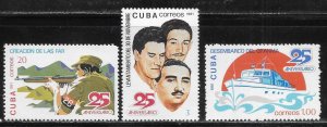 Cuba 2454-2456 25th Armed Forces set MNH