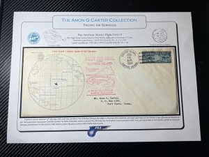 1940 Canton Island Airmail Cover FFC to Fort Worth TX USA Amon G Carter FAM 19