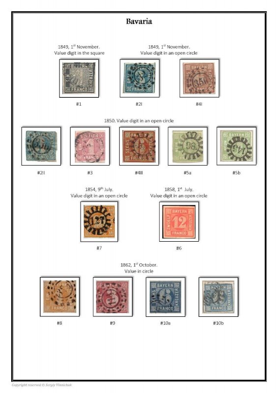 Germany German States 1849-1920 PDF(DIGITAL) STAMP ALBUM PAGES