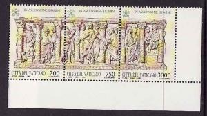 Vatican City-Sc#931-unused NH strip-Ascension Day-1993-