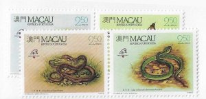 Macau Sc #592-595 set of 4 NH VF