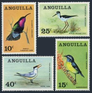 Anguilla 36-39,MNH.Michel 36-39. Birds 1968.Carib,Banana-quit,Stilt,Tern.