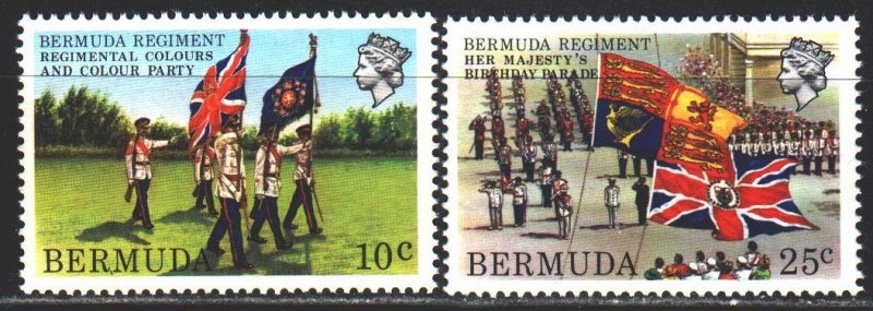 Bermuda. 1982. 412-13 from the series. Bermuda regiment, flags. MNH.