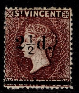 ST. VINCENT QV SG54, 2½d on 4d chocolate, M MINT. Cat £80.