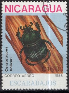Nicaragua; 1988: Sc. # 1728: O/Used CTO Single Stamp