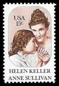 PCBstamps   US #1824 15c Helen Keller & Anne Sullivan, MNH, (9)