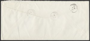 1963 Registered Cover Calgary ALTA Sub 5 to Vancouver BC #10 Size