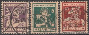 Switzerland #B4-6 F-VF Used CV $124.25  (S2202)