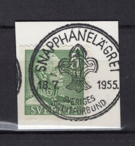 INTERNATIONAL SCOUT MOVEMENT 1955 SNAPPHANE MEETING SWEDEN SPECIAL CANCEL 89