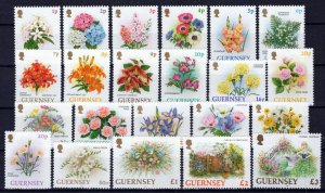Guernsey 476-497 MNH Definitives Flowers Plants Nature ZAYIX 0524S0106