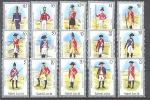 St.Lucia 747-61 MNH Military uniforms SCV33.55