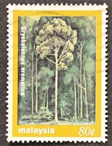 Malaysia 1981 SG234 used 80c. trees, an issue of 3 stamps.