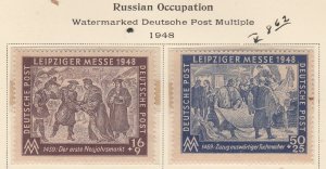 1948   LIPZIG FAIR SET MNH CAT.VAL 8.62 RUSSIAN ZONE