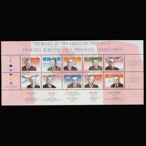 CANADA 1997 - Scott# 1709 Sheet-Prov.Leaders NH